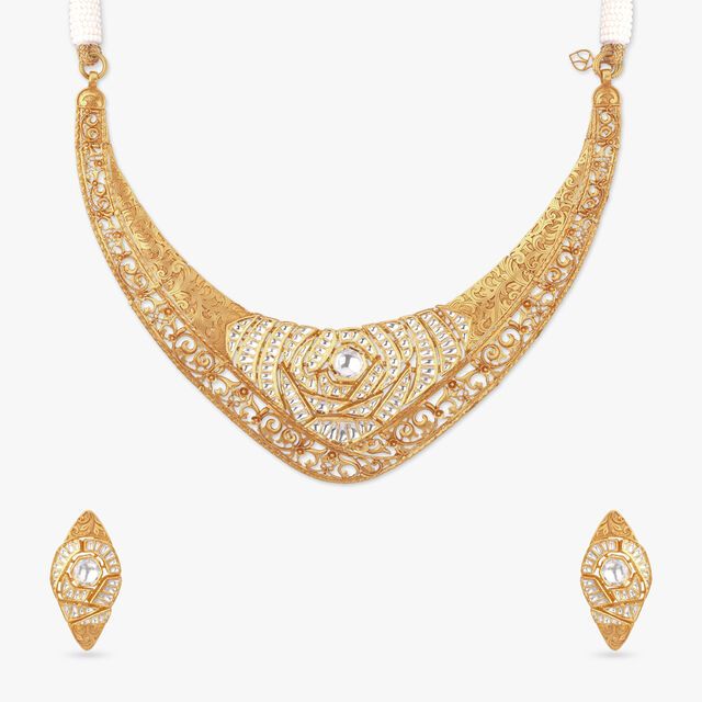 Portal of Bloom Gold Necklace Set 