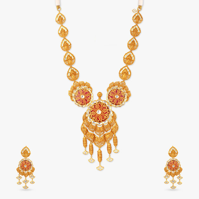 Crown of Infinity Gold Necklace Set 