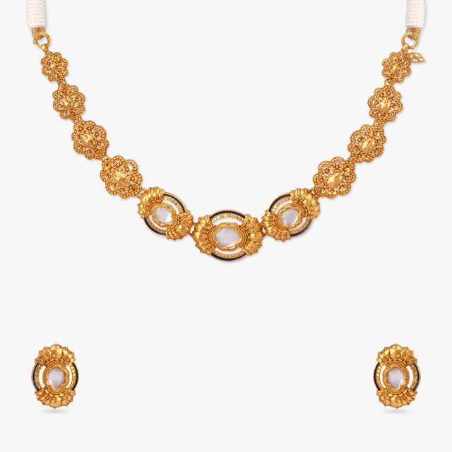 Clouds of Enchantment Gold Necklace Set 