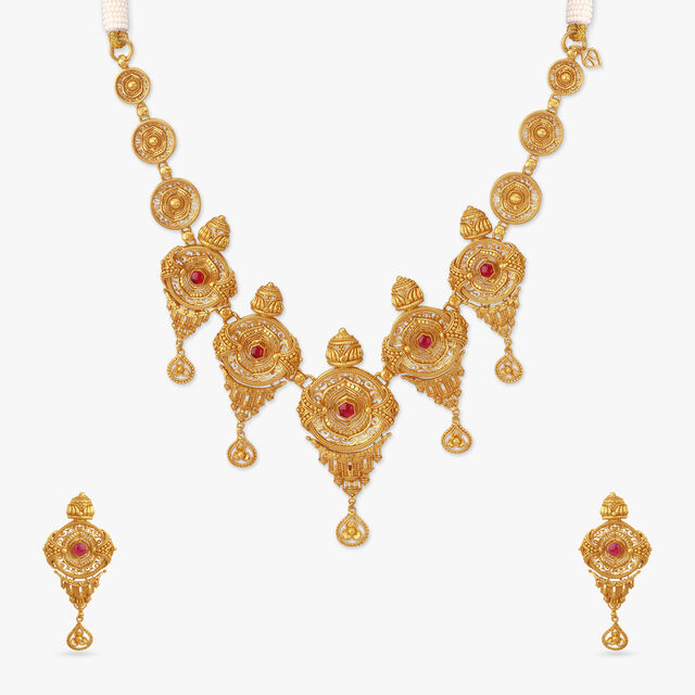 Surreal Palatial Gold Necklace Set 