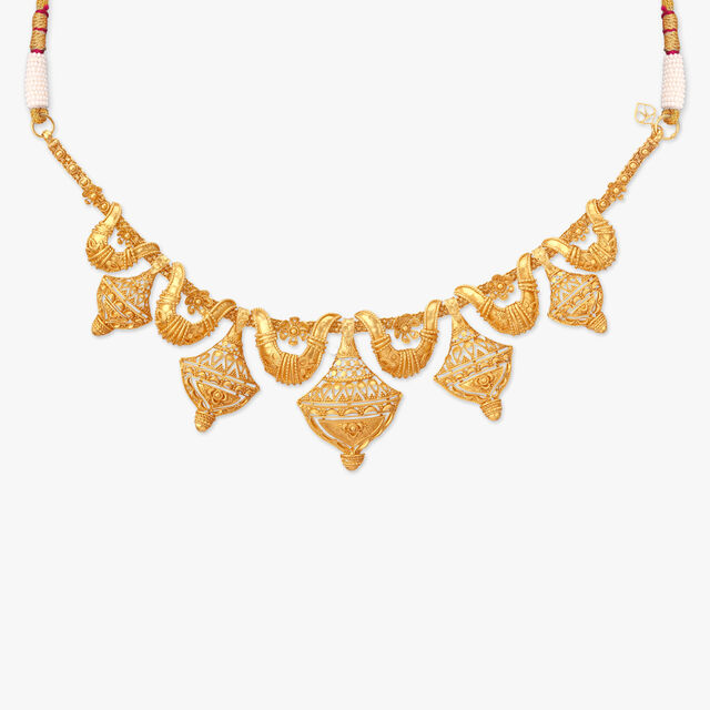 Serene Monasteries Gold Necklace Set 2