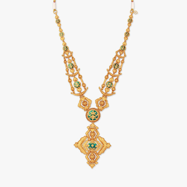 Opulent Mandalas Gold Necklace Set 2