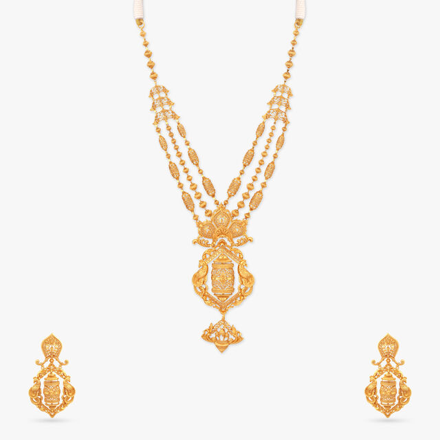 Ethereal Mountain Gold Necklace Set 