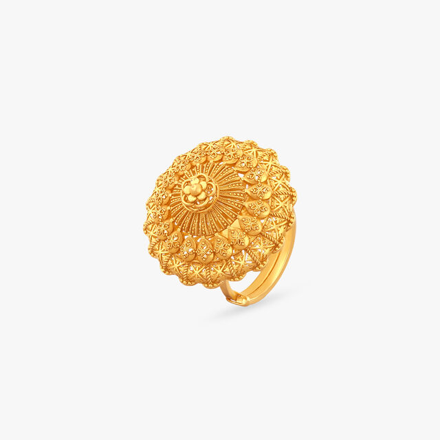 Celestial Blossom Gold Ring 
