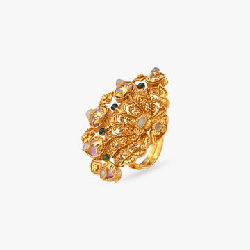 Regal Lotus Gold Ring