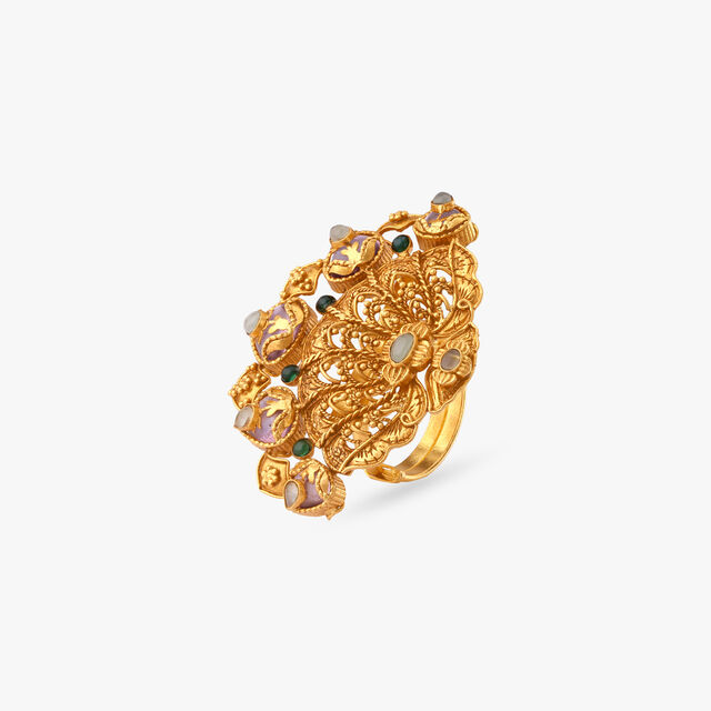 Regal Lotus Gold Ring 
