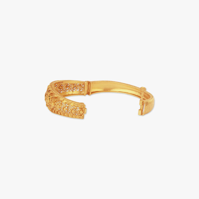 Gilded Peacock Gold Bangle