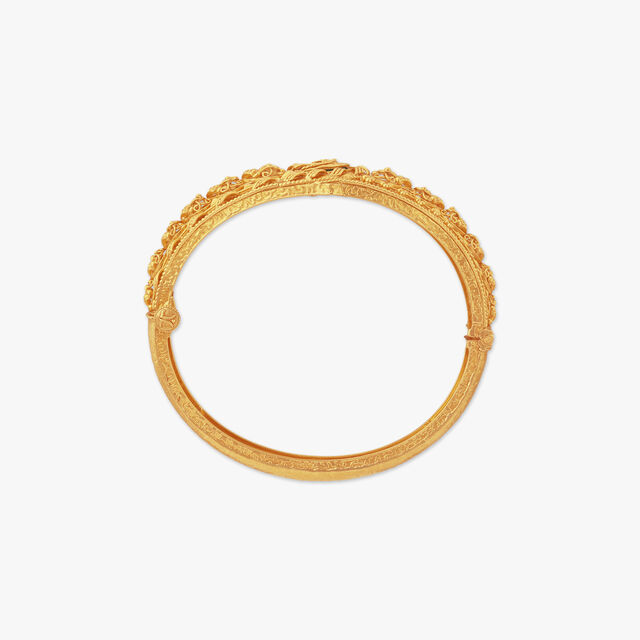 Gilded Peacock Gold Bangle