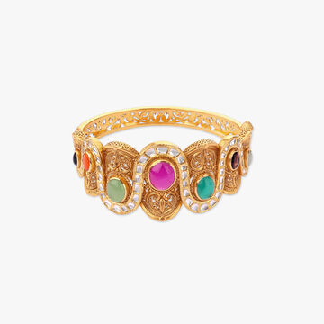 Orbit of Seven Gold Bangle