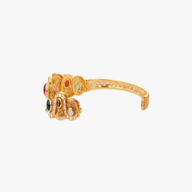 Orbit of Seven Gold Bangle