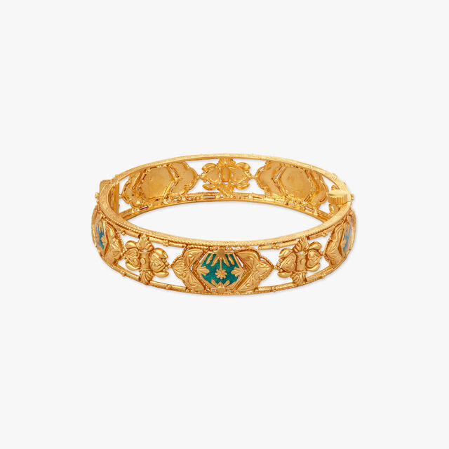 Cosmic Elegance Gold Bangles 