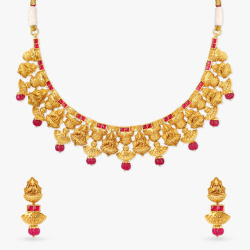 Lakshmi Sannidhi Gold Necklace set
