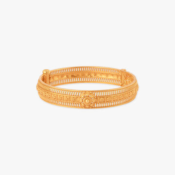 Floral Echo Gold Bangle