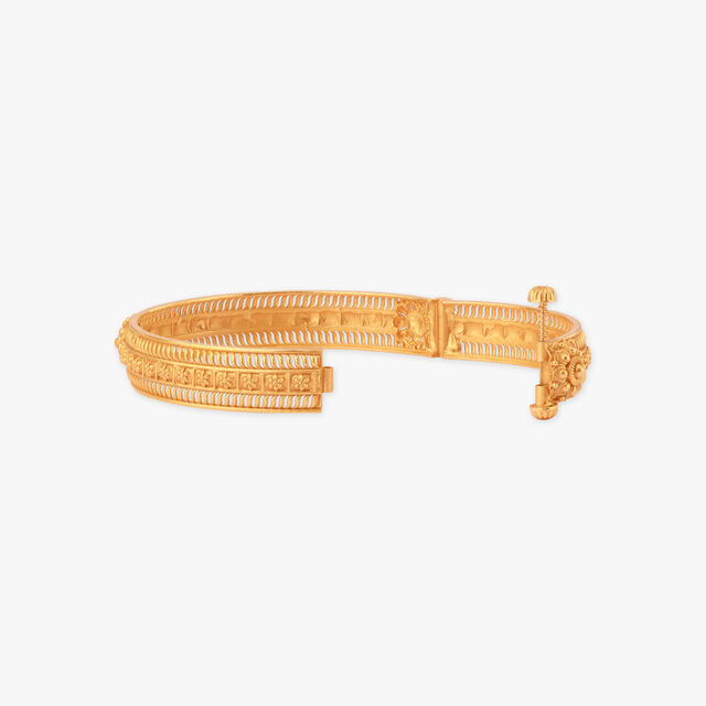 Floral Echo Gold Bangle 2