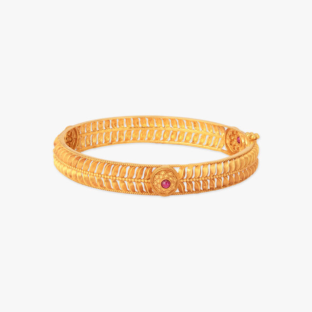 Heritage Bloom Gold Bangles