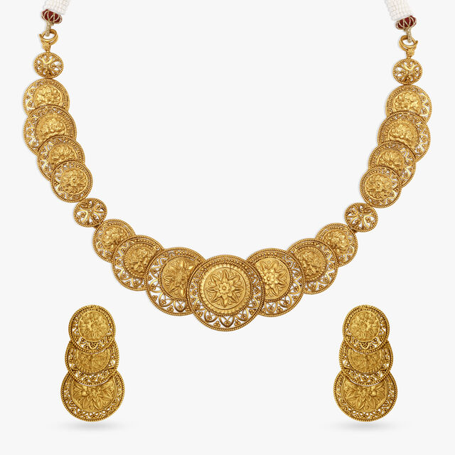 Exquisite Thappa Coin Necklace Set,,hi-res 2