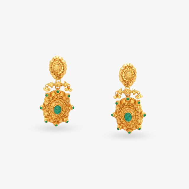 Regal Gold Drop Earrings 