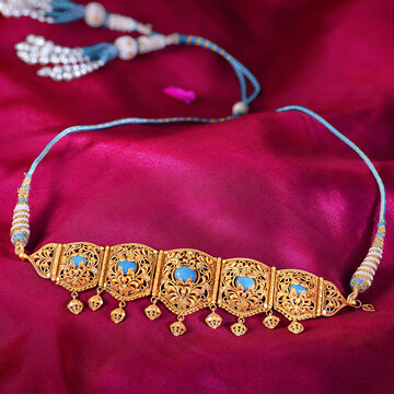 Antique Gold Turquoise Choker Set