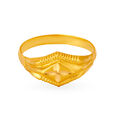 Simplistic 22 Karat Yellow Gold Rhomboid Ring 2