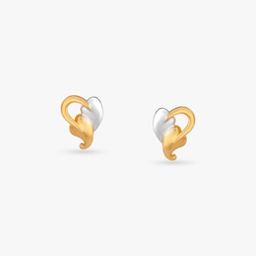 Little Charm Gold Stud Earrings for Kids