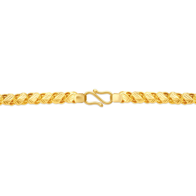 Exquisite Yellow Gold Carved Chain,,hi-res