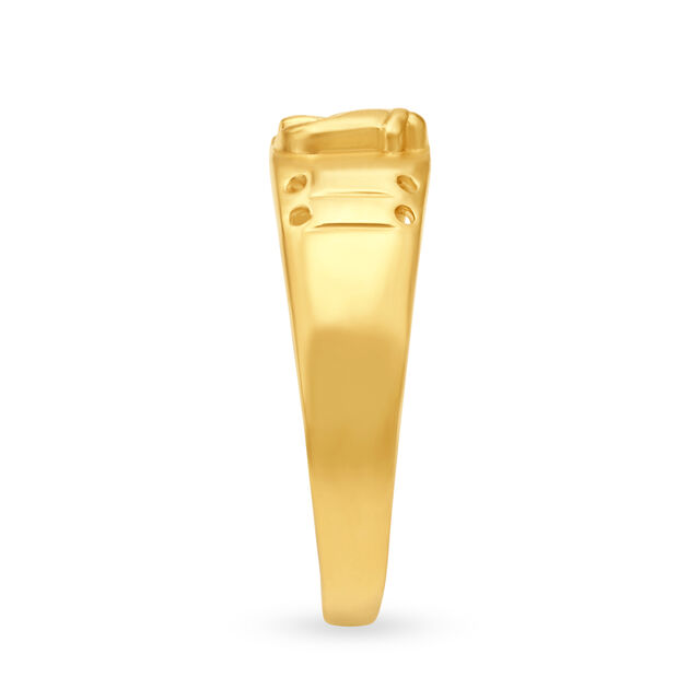 Artsy 22 Karat Yellow Gold Lord Ganesha Motif Finger Ring,,hi-res