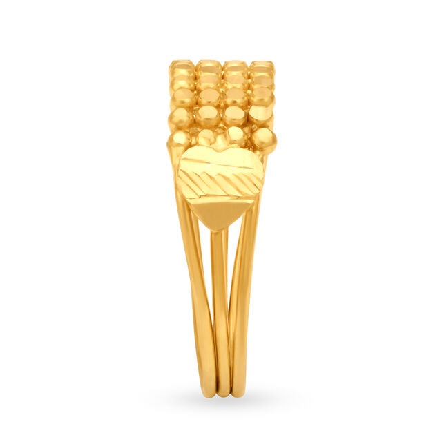 Dotted Gold Finger Ring