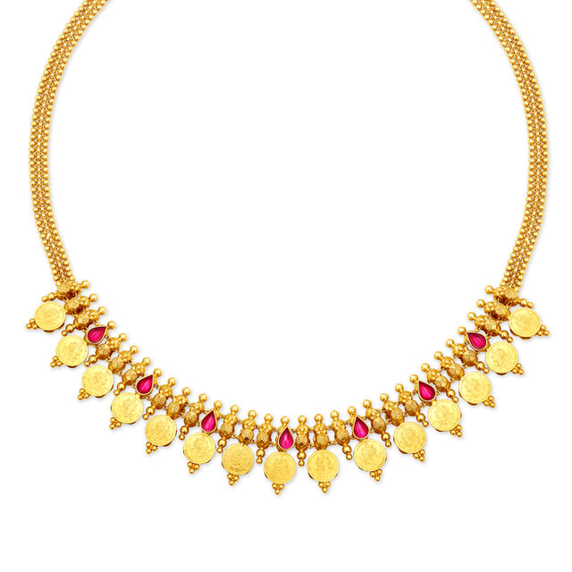 Two in One Lakshmi Gold Necklace 2