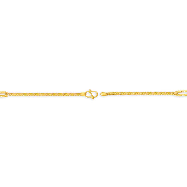 Delicate Yellow Gold Linked Frame Bracelet,,hi-res