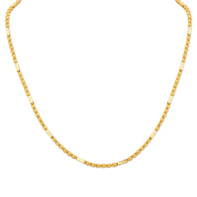 Traditional Patterned Gold Chain,,hi-res 