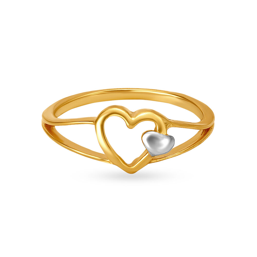 Gold heart ring price clearance