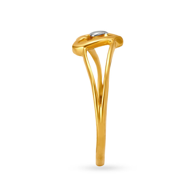 Romantic 22 Karat Yellow Gold Heart Finger Ring,,hi-res