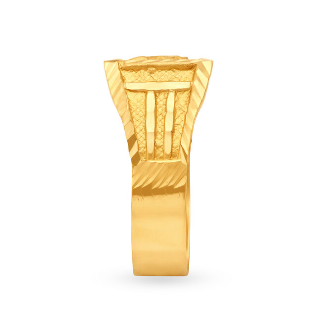 Striking Textured Gold Ring,,hi-res