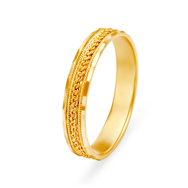 Fascinating 22 Karat Yellow Gold Finger Ring,,hi-res