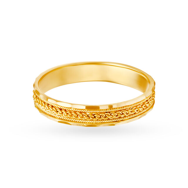 Fascinating 22 Karat Yellow Gold Finger Ring,,hi-res