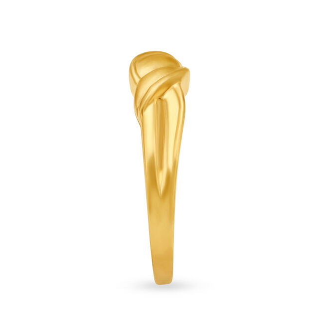 Lovely 22 Karat Gold Dual Leaf Ring