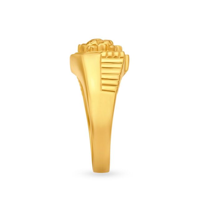 Auspicious 22 Karat Yellow Gold Ganesha Finger Ring,,hi-res