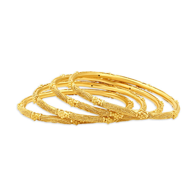 Dazzling Traditional Gold Bangle,,hi-res 