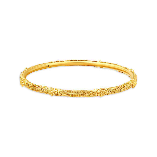 Dazzling Traditional Gold Bangle,,hi-res 2