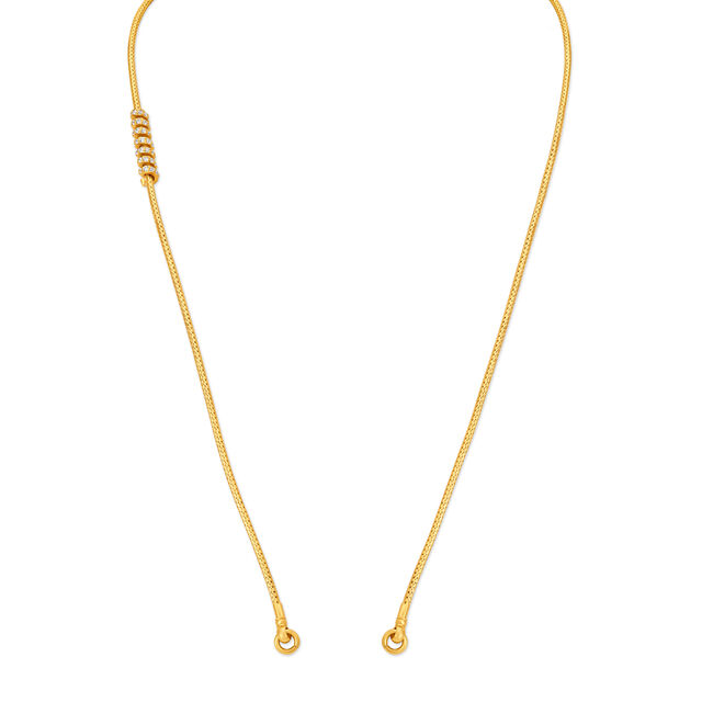 Stone Studded Enamel Gold Chain,,hi-res 