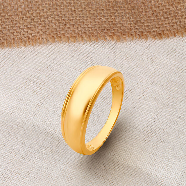 Lustrous Minimalistic Gold Ring for Men,,hi-res 