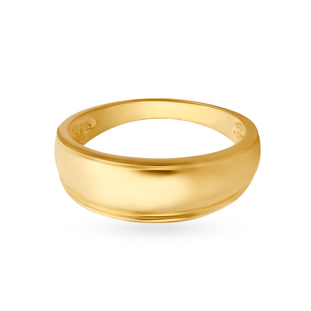 Lustrous Minimalistic Gold Ring for Men,,hi-res 3