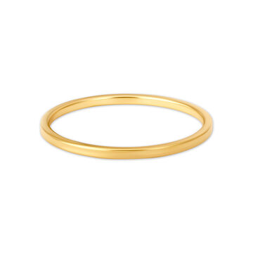Minimalist Yellow Gold Bangle