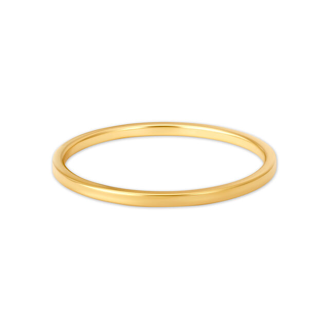 Minimalist Yellow Gold Bangle 
