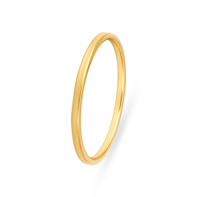 Minimalist Yellow Gold Bangle 2
