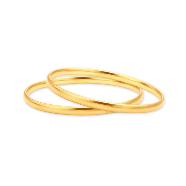 Polished Plain Gold Bangle 