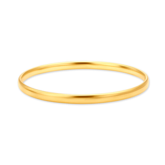 Polished Plain Gold Bangle 2