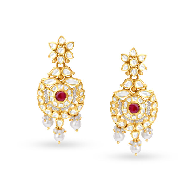 Alluring Gold Kundan Necklace Set for the Punjabi Bride 3