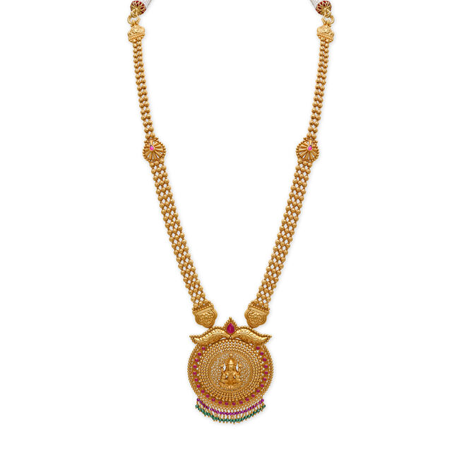 Enchanting Gold Gheroo Haram Necklace Set 2