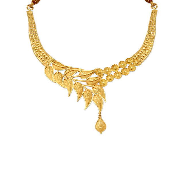 Radiant Nature Inspired Gold Necklace Set 2